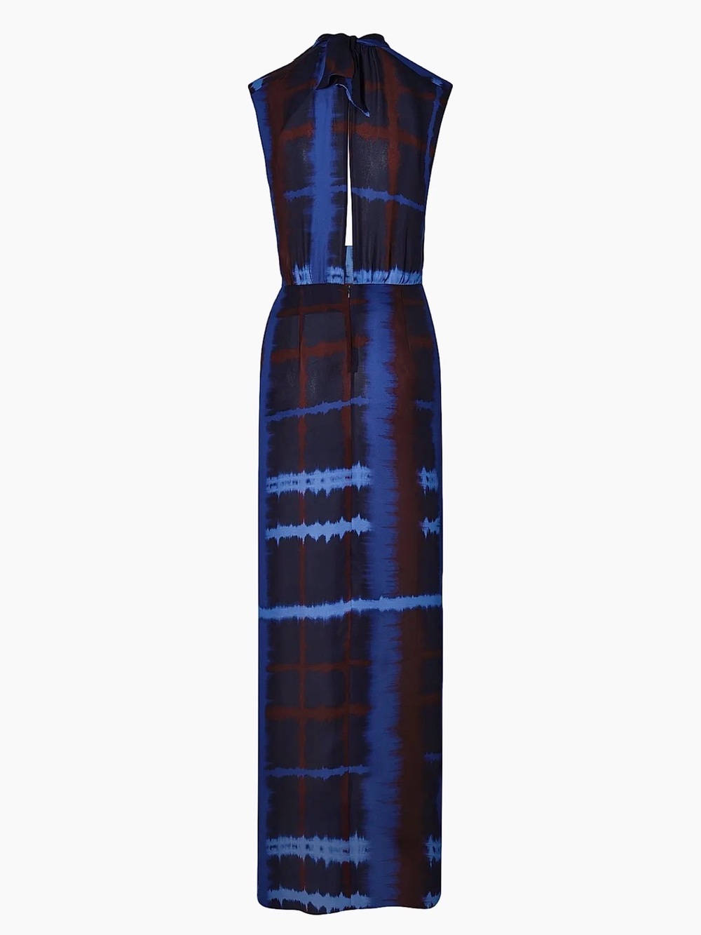 Johanna Ortiz Midnight Blue and Burgundy Tie-Dye Maxi Dress- - Picture 3 of 4